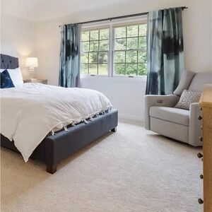 West Elm Blue and Gray Curtains (two panels) - 48x84